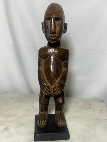 Lobi Standing Wood Figure Burkina Faso 2" x 11" x 2" African Art Deco - Picture 8 of 9