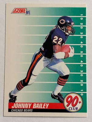 1991 Score #323 Johnny Bailey Chicago Bears 90+ Club