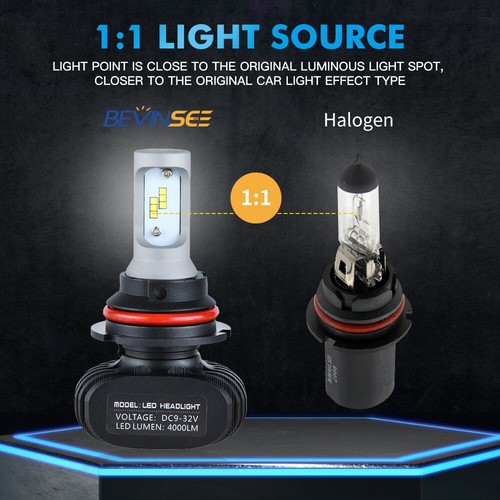 2X 9007 LED Headlight Bulbs High/Low Beam Fanless for Chevrolet Cobalt 2005-2010 - Picture 6 of 12