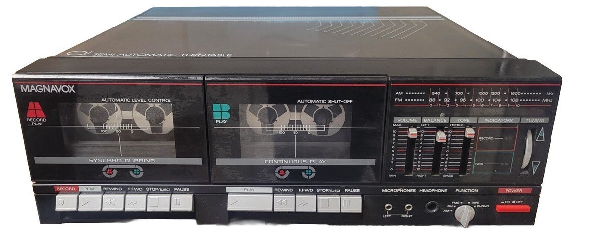 Magnavox Record Player Dual Cassette AM/FM Stereo Player MX1700 | eBay