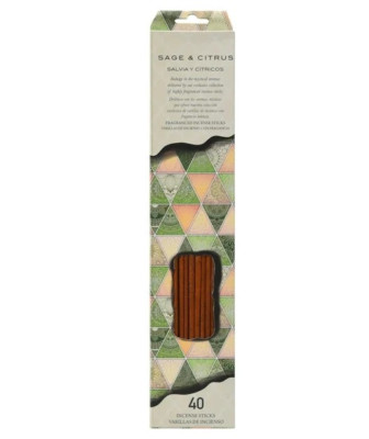 Incense Sticks (Floral Classique) Sage & Citrus Mystical Aroma 40 Ct New 3 Packs