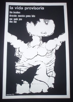 SUMMER SALE Cuban Silkscreen  Poster for Brazilian Movie PROVISIONAL LIFE 