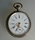Open Men's Pocket Watch Voirol Freres Silver Dated 1907 (63424)