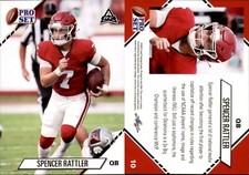 2021 Leaf Pro Set Spencer Rattler Rookie Card #10 South Carolina Gamecocks MINT. rookie card picture