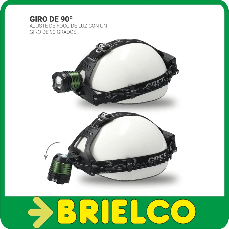 LINTERNA FRONTAL DE LED RECARGABLE 10W ZOOM ALCANCE DEL HAZ DE LUZ 600M BD5480 - Imagen 2 de 4