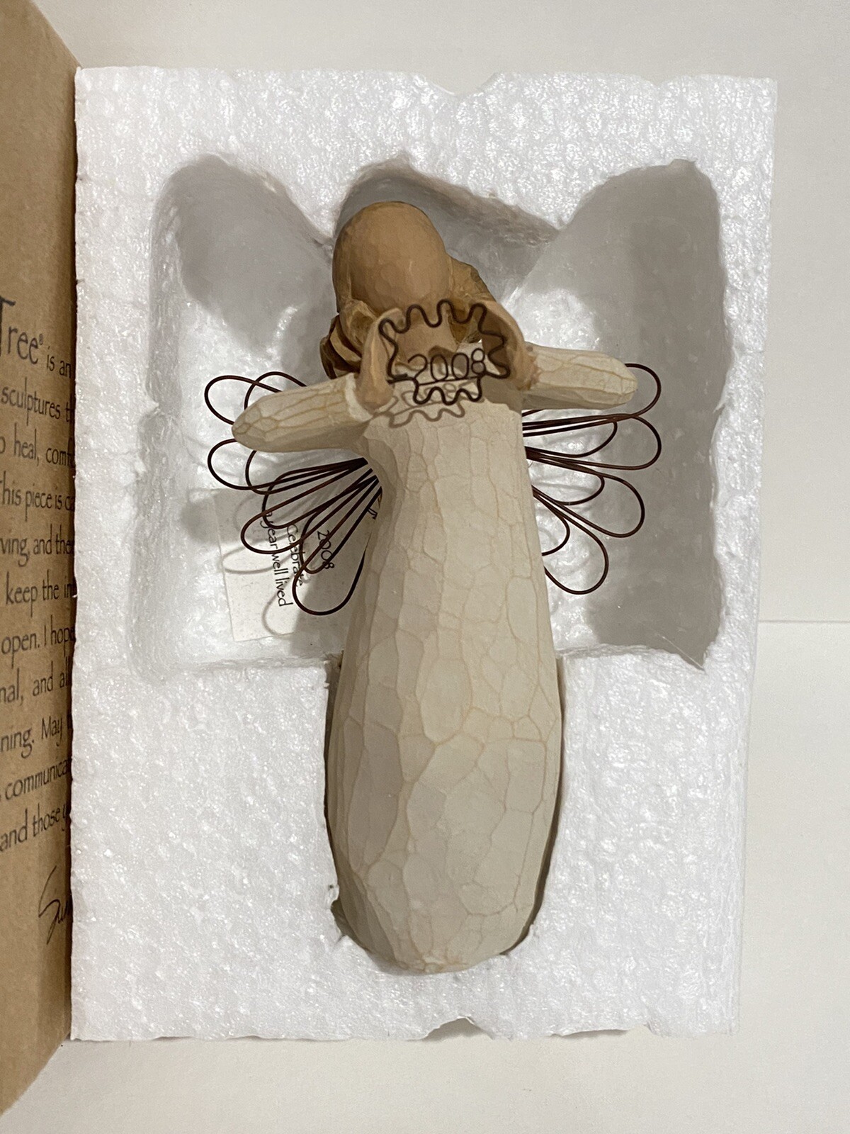 •NEW• Willow Tree 2008 Angel Ornament Susan Lordi Demdaco #26190 - Picture 2 of 2