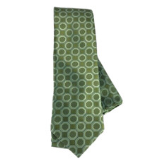 St. Patrick Men's Tie Hanky Set Green Sage Lime Polka Dots Microfiber 3.25" Wide