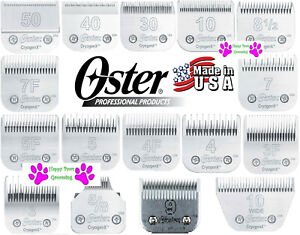 Oster Cryogen X Blade Chart