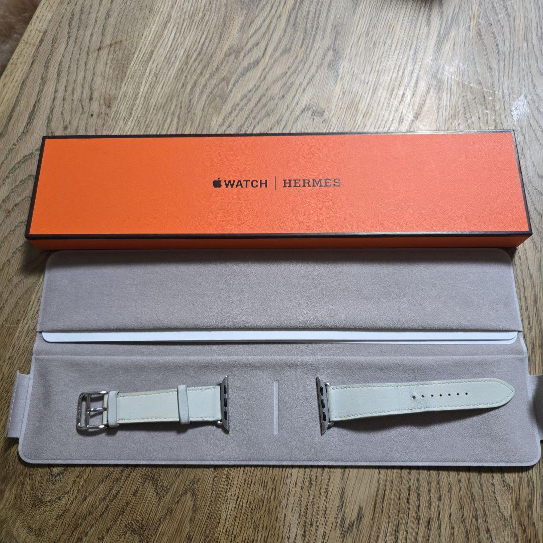 Apple Watch Hermes White Leather Strap for Luxury Style