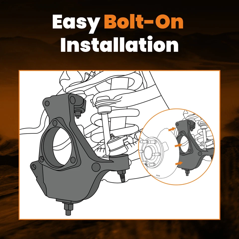 Husillos de elevación delanteros de 3,5 pulgadas para Ford F150 Expedition 1997-2003 Heritage 2004 2x2 Foto 4 de 4