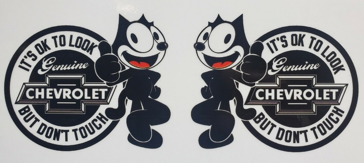 Felix the Cat Left/Right BLK Chevy Look But Do Not Touch