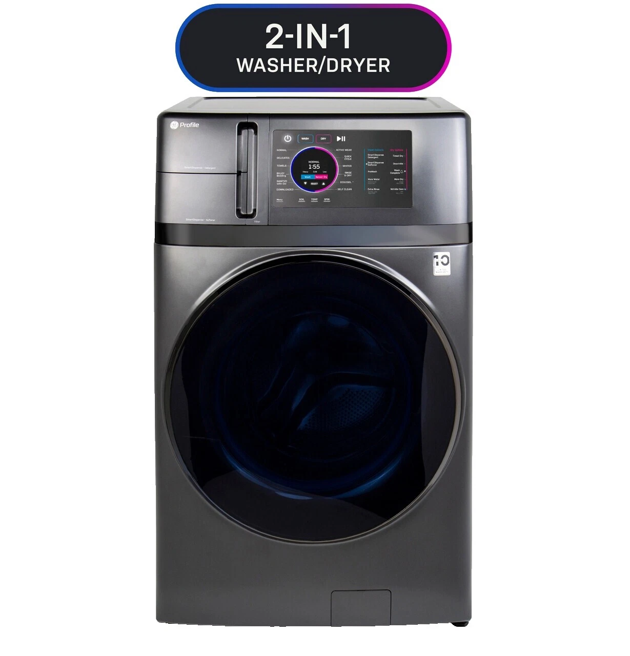 Lavadora-secadora eléctrica GE combinaciones y juegos