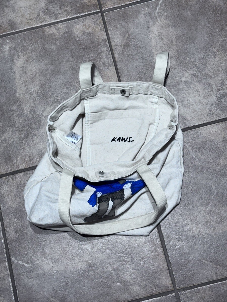 Totebag Uniqlo KAWS NUOVA Rara - Borsa In Cotone Color Avorio - Foto 5