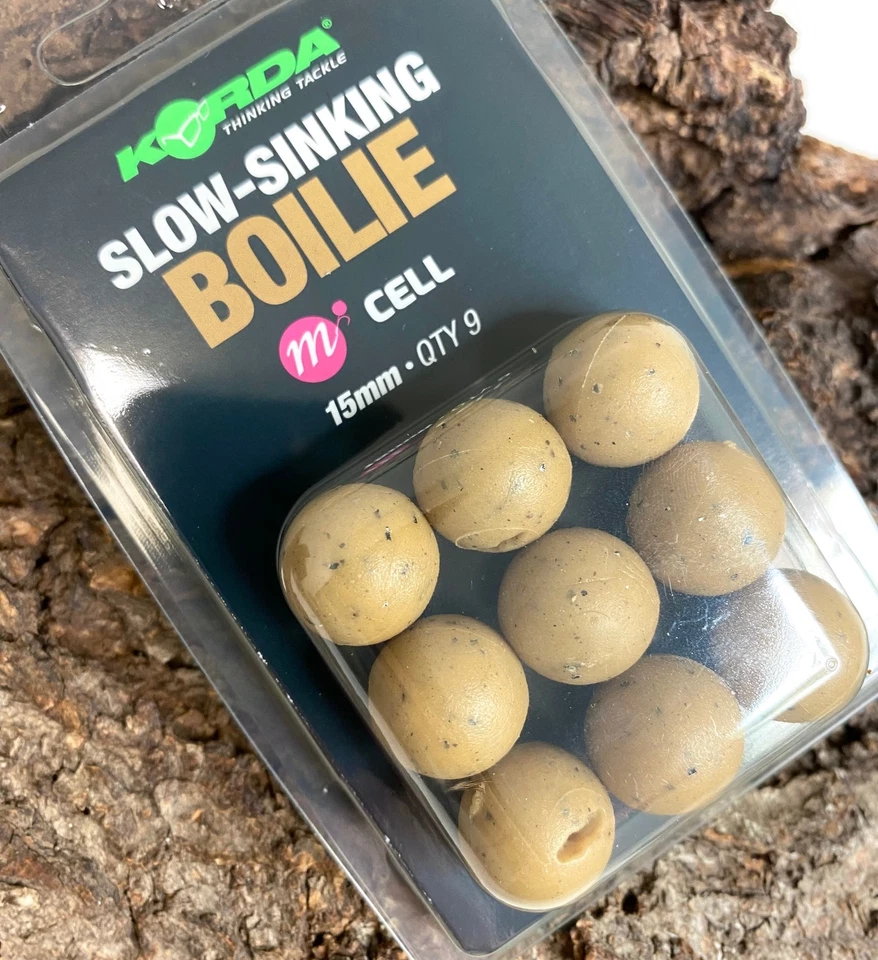 Korda Slow Sinking Boilie Wafter Mainline Cell 15mm 9 Stück Plastic Fake Food - Bild 2 von 2