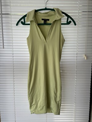 Forever 21 Tennis Dress collared preppy mini mint green | eBay