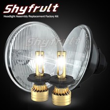 Pair For Ford Deluxe 1939-19517 Inch Round Led Headlights Lamp Housing New Pair For Ford Deluxe 1939-19517 Inch Round Led Headlights Lamp Housing New