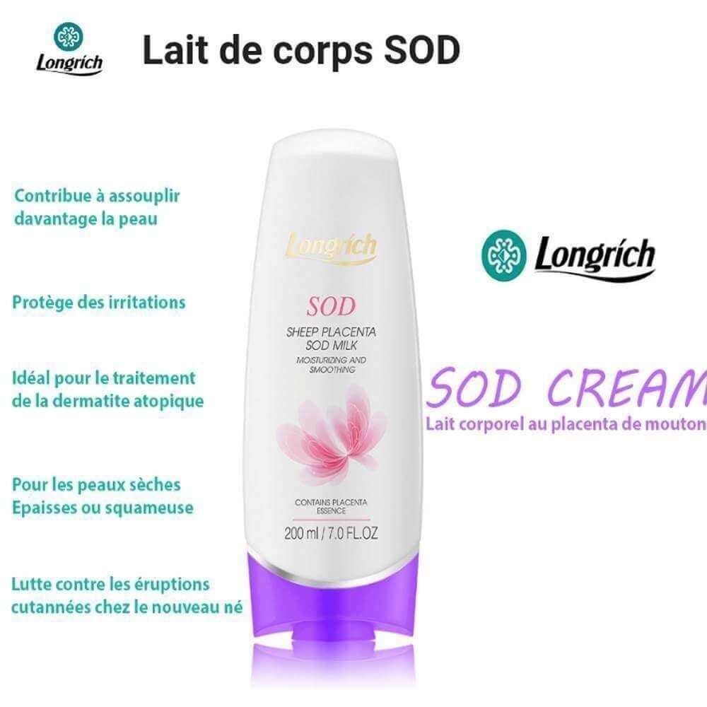Lait Corporel SOD Longrich au Placenta de Brebis Élixir de Douceur