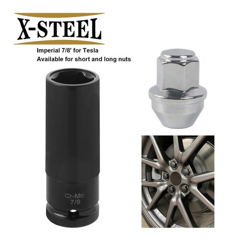 9pc 1/2" Dr. Deep Wheel Nut Socket Set for Tesla Mercedes-Benz Hyundai Toyota VA - Picture 8 of 8