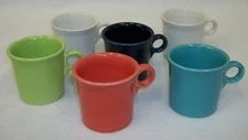 Homer Laughlin Fiesta Ware - Lot of 6 Tom & Jerry Mugs Cups - Assorted Colors
