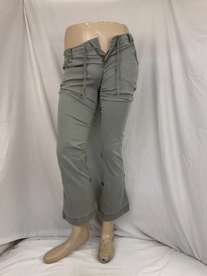 Pantalones The North Face 2 Gris Frente Plano Capri Algodón Bootcut YGI Y1-343 Foto 2 de 4