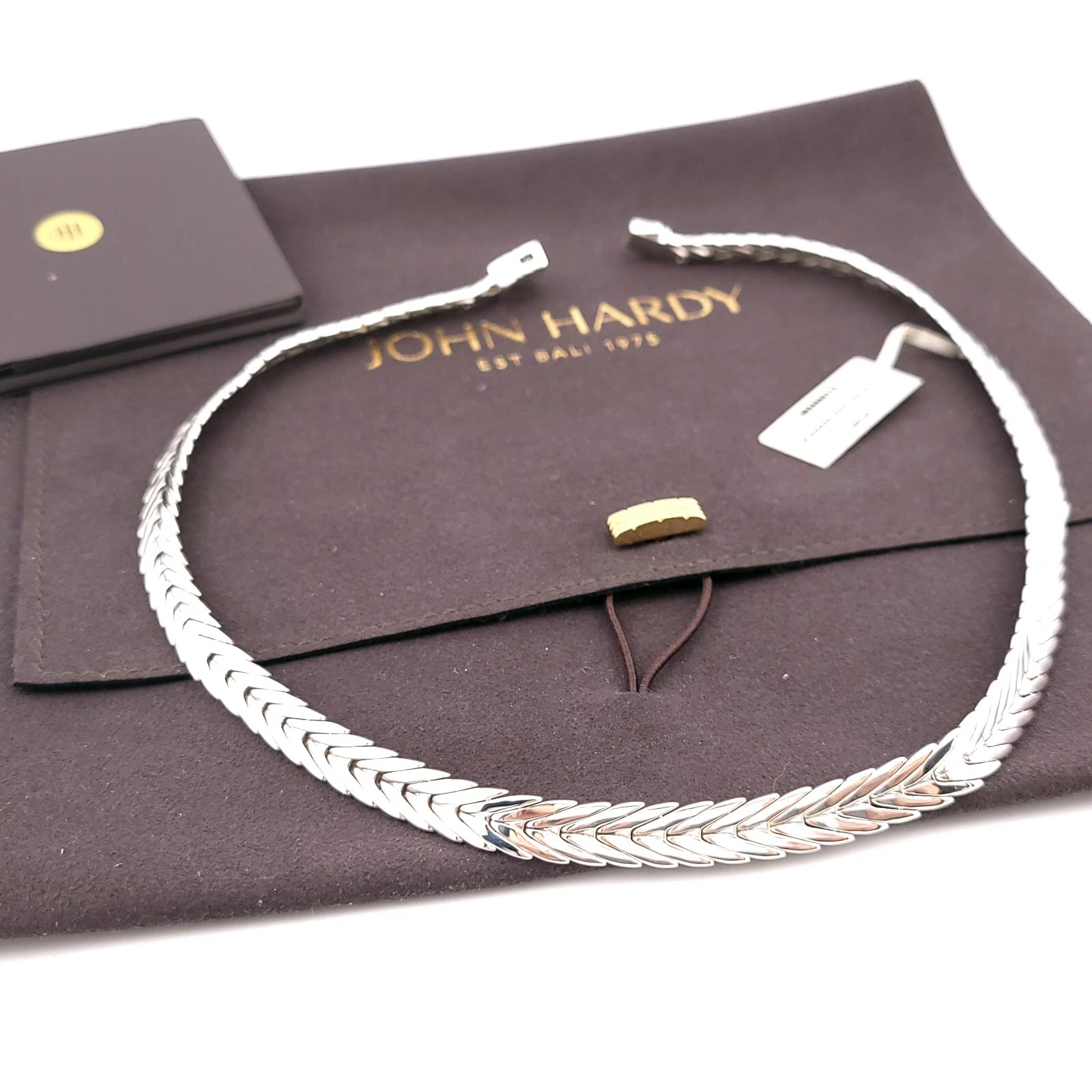 New John Hardy Sterling Silver 8"mm Modern Chain Link 18" Inch Necklace $1695.00