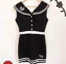 ABITO VESTITO CRIMINAL DAMAGE PINUP SAILOR MARINARA NUOVO CON ETICHETTA