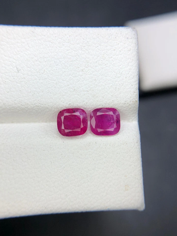 1.60 Ct Natural Ruby Pinkish Red Color 2 Piece loose gemstone From Afghanistan - Image 2 of 4