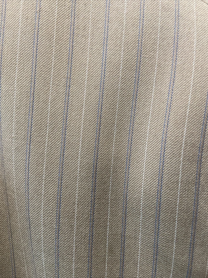 Мужской костюм 3 шт. желтовато-коричневый VITALI мягкая ткань с булавкой светло-фиолетовая/белая полоса - Изображение 2 из 4