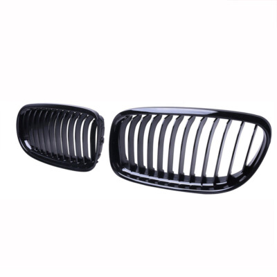 Gloss Black For BMW E90 E91 4D 328i 335i Front Kidney Bumper Grill Grilles 09-11