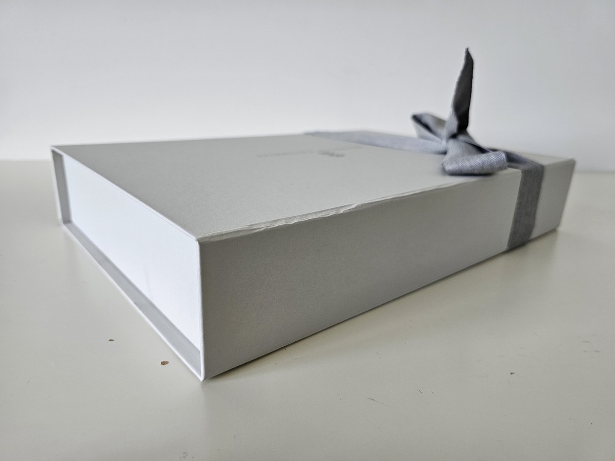 New BRUNELLO CUCINELLI Grey Gift Box, Card Holder & Dust Bag