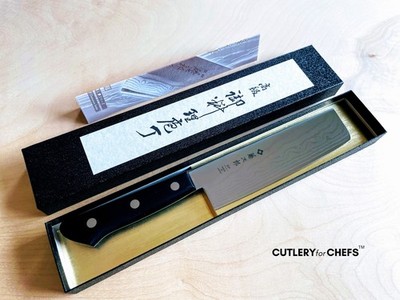 TOJIRO BASIC Damascus VG10 Nakiri Knife (F-330) MADE IN JAPAN - FREE US SHIPPING