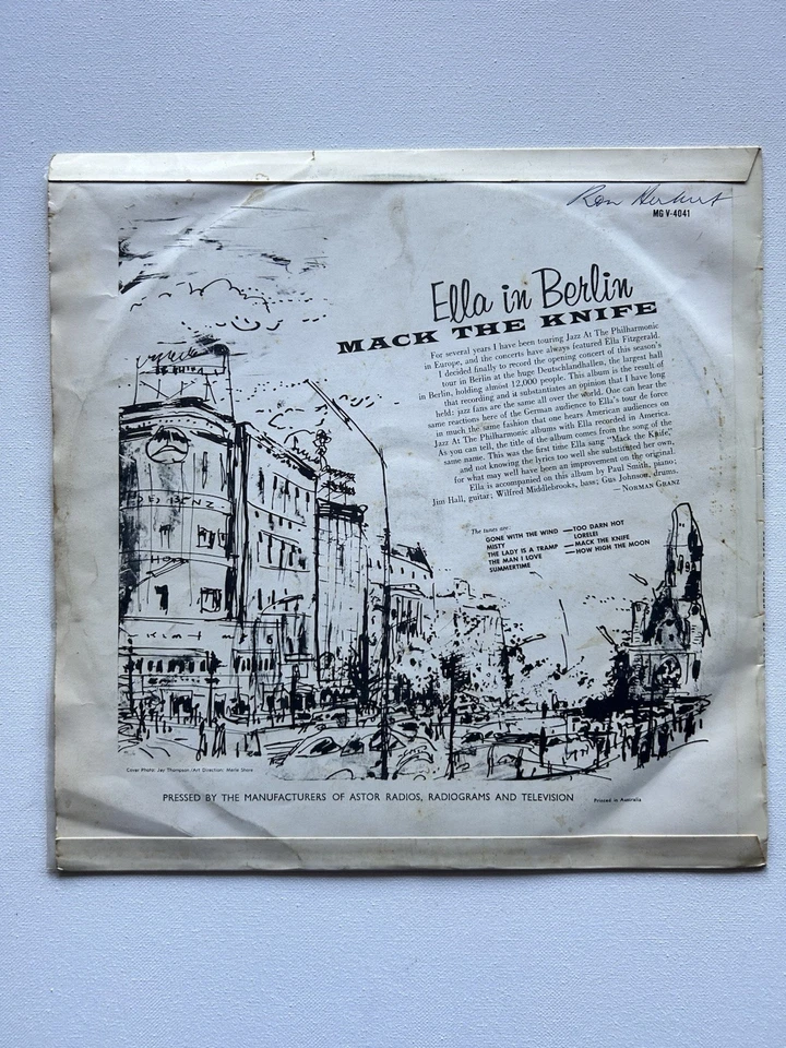 Ella Fitzgerald - Mack The Knife Ella In Berlin - 1960 Vinyl Record LP Jazz Bop - Image 2 of 4