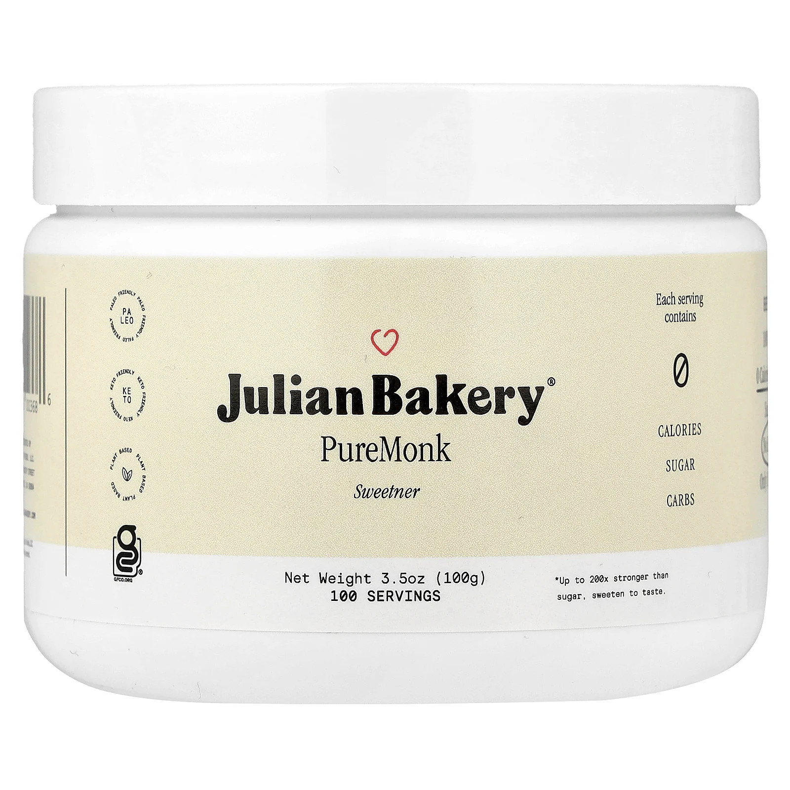 Julian Bakery Pure Monk Fruit 3 5 унций 100 г без сахара 9990₽
