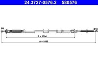 Ate Seilzug, Feststellbremse 24.3727-0576.2 FüR Fiat