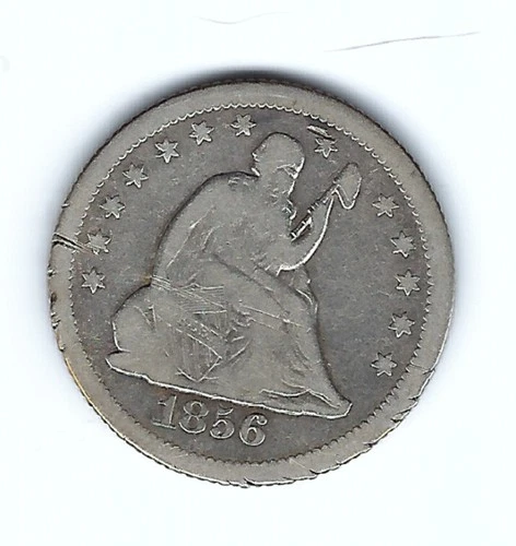 VG+ 1856-O CLEANED SEATED LIBERTY QUARTER