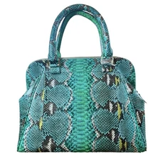 Grand Pelle $1500 Luxury Designer Tote Bag Exotic Python Leather Collection NWT