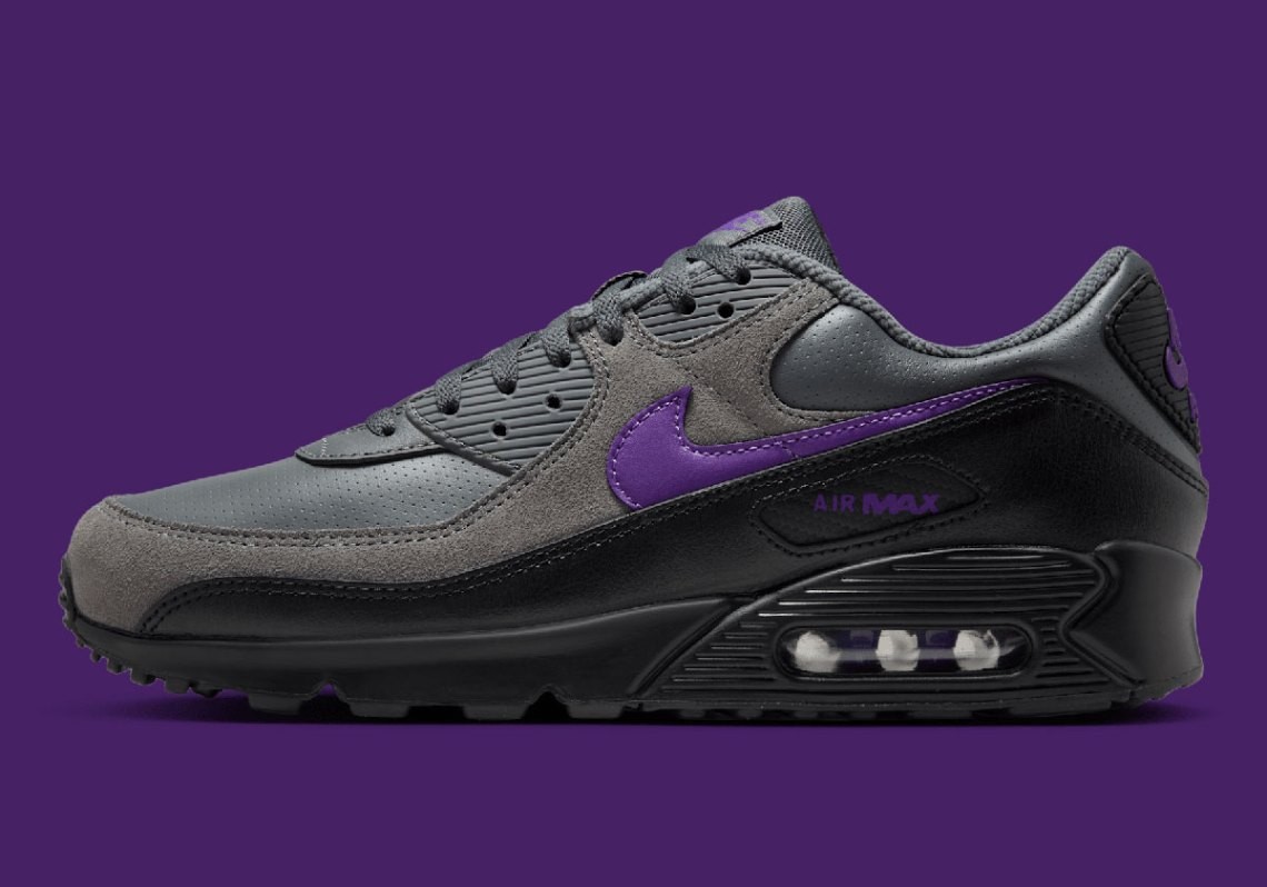 Nike Air Max 90 Iron Grey Wild Grape Purple Black IF0670-004 Men's