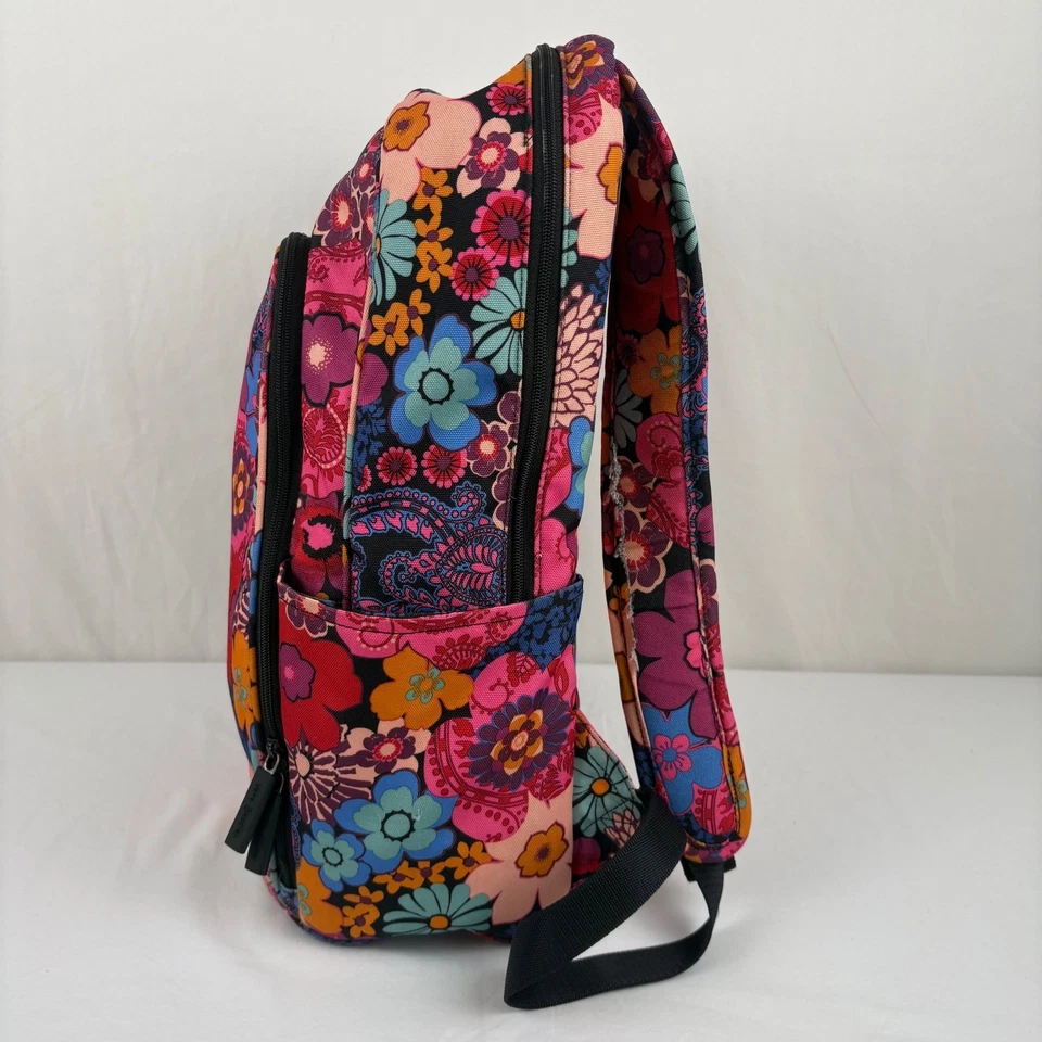 Vera Bradley Campus Backpack Floral Fiesta Pattern School Travel Book Bag - Image 2 of 4