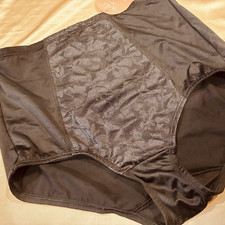 Vtg Bali Hi Waist Shaping Brief Lady Satin Panty 2X