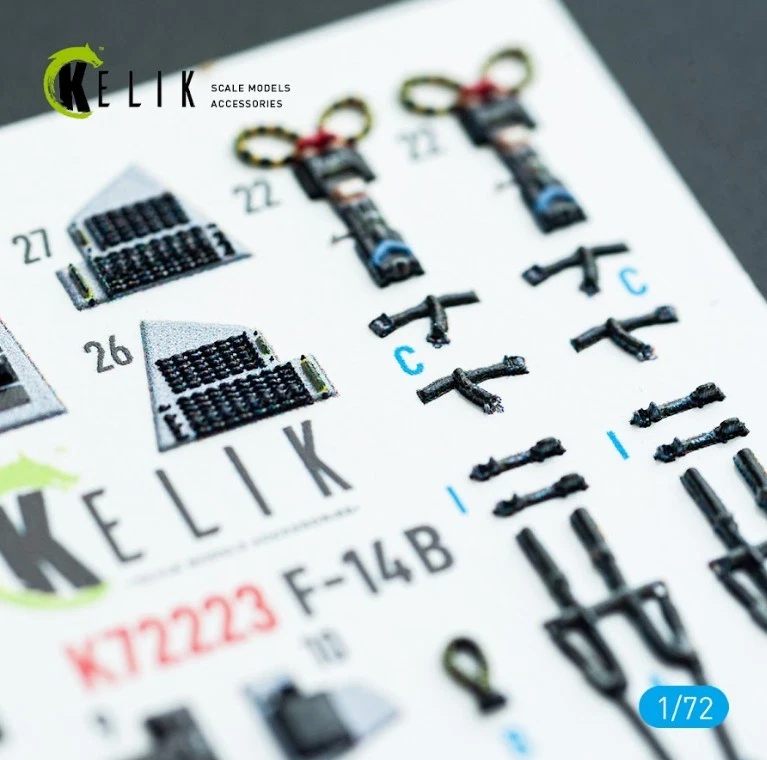 Kelik K72223 1:72 F-14B Tomcat - interior 3D decals for Academy kit - Image 3 of 4