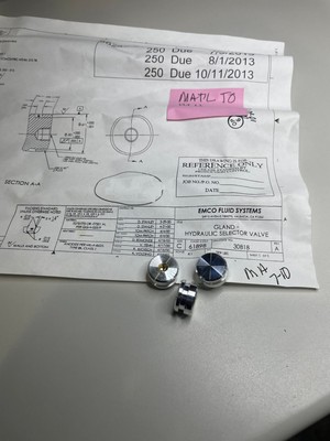 EMCO FLUID SYSTEMS 30818 HYDRAULIC VALVE GLAND