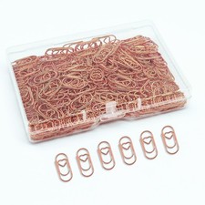Small Pink Gold Paper Clips 200 Pcs Love Heart Shaped Paperclips Stainless St...