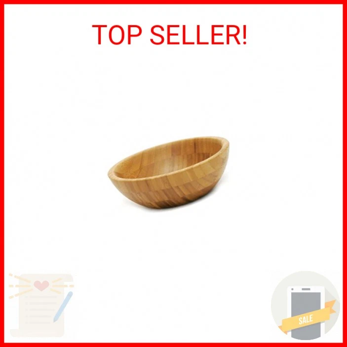 Ensaladera de madera de bambú Lipper International, pequeña, 7" de diámetro x 2,25" de altura,  Foto 2 de 2