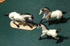 Hagen Renaker Specialty Thoroughbred Horses.  Quicksilver, Mistweaver & Rainbow