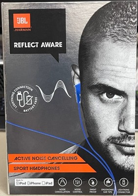 JBL Reflect Aware Active Noice Cancelling in-Ear Sport Headphones with Lightning