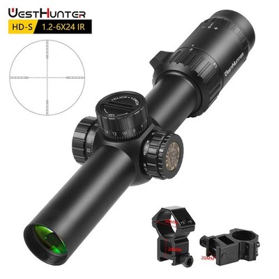 WestHunter HD-S 1.2-6X24 IR Jagd Zielfernrohr Rot Grün Beleuchtet Optic Stoßfest