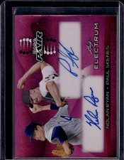 2024 Leaf Electrum Base Pair Paul Skenes Nolan Ryan Purple Dual Autograph /10