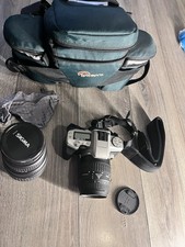 Minolta Maxxum 5 35mm SLR Film Camera w/28-80mm 70-300mm AF Zoom Lenses Case