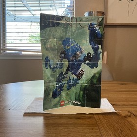 LEGO Bionicle 2001 Toa Mata Lewa Complete Set + Instructions + Canister, Poster.