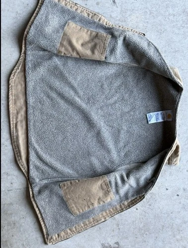Carhartt V28 CML Sherpa-Lined Cotton Work Vest, Beige, Men’s Small Regular image 2